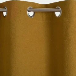 Rideau*alinea Rideau à œillets en coton finition surpiqûre 140x250cm - mousse Vert