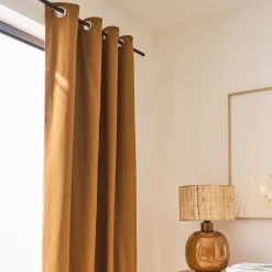 Rideau*alinea Rideau à œillets en coton 140x250cm - brun noisette Marron