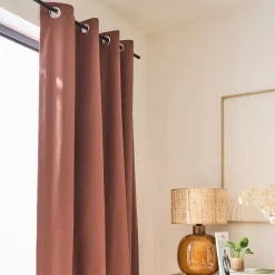 Rideau*alinea Rideau à œillets en coton 140x250cm - brun rhassoul Marron