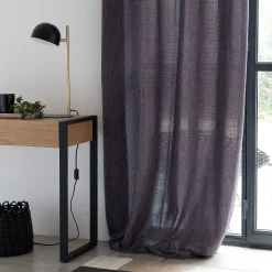Rideau*alinea Rideau à œillets en polyester 140x250cm - anthracite Gris