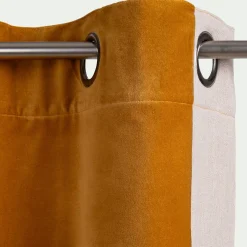 Rideau*alinea Rideau à œillets en velours 135x250cm - alep Jaune