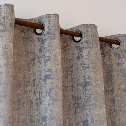 Rideau*alinea Rideau à œillets en velours de polyester dévoré 135x250cm - Gris