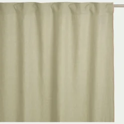 Rideau*alinea Rideau à passants cachés en lin finition point de cheval 140x250cm - olivier Vert