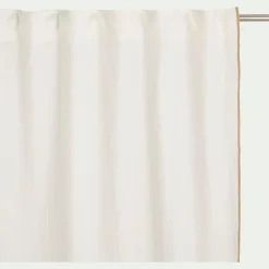 Rideau*alinea Rideau à passants cachés en lin finition point de bourdon 140x250cm - écru Blanc