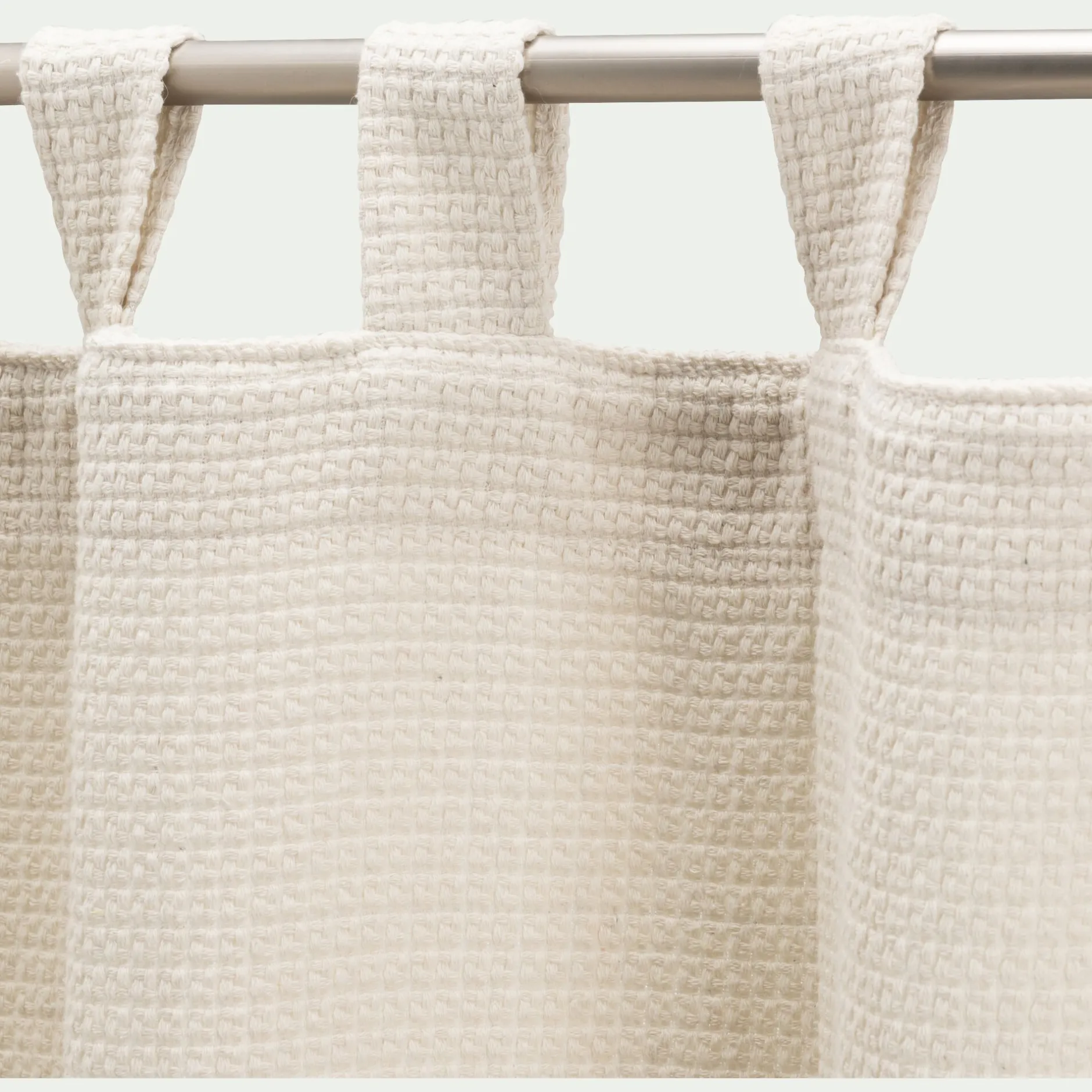 Rideau*alinea Rideau à passants en polyester texturé 140x250cm - écru Blanc