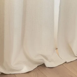 Rideau*alinea Rideau à passants en polyester texturé 140x250cm - écru Blanc