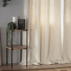 Rideau*alinea Rideau à passants en polyester texturé 140x250cm - écru Blanc