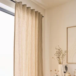 Rideau*alinea Rideau à pattes cachées en coton à rayures 130x250cm - Beige
