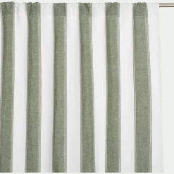 Rideau*alinea Rideau passe-tringle en lin et coton à rayures 140x250cm - Vert