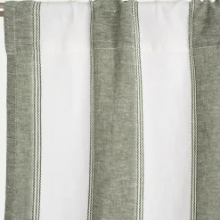 Rideau*alinea Rideau passe-tringle en lin et coton à rayures 140x250cm - Vert