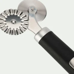 Ustensile De Cuisine*alinea Roulette à pâtisserie 2 en 1 en acier Noir