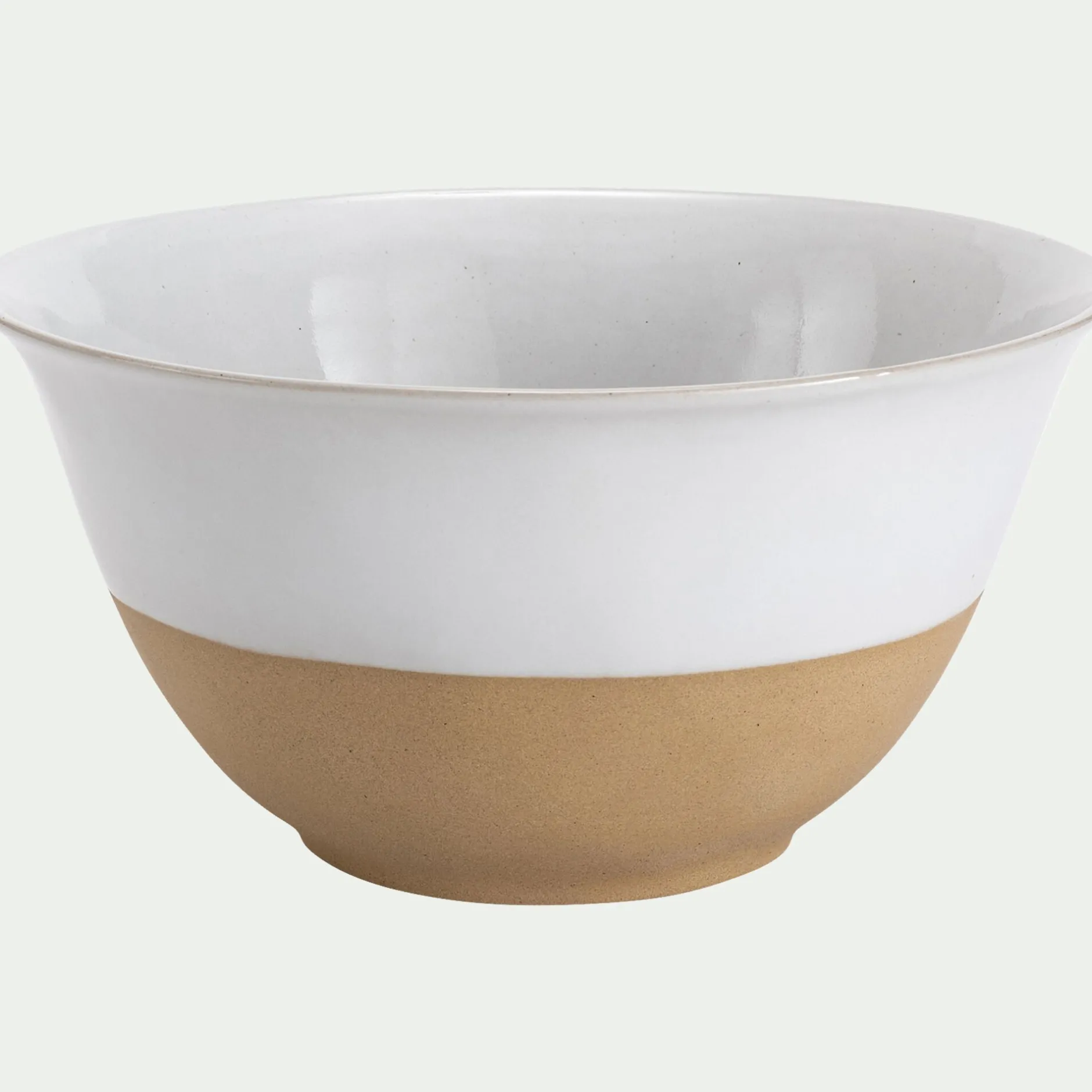 Plat De Service Et Saladier*alinea Saladier bicolore en grès D28,7cm - Blanc