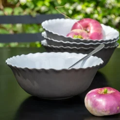 Plat De Service Et Saladier|Assiette De Noël*alinea Saladier en grès D21,5cm - Blanc