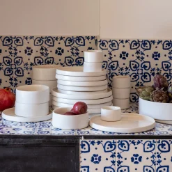 Plat De Service Et Saladier*alinea Saladier en grès D26cm - Blanc