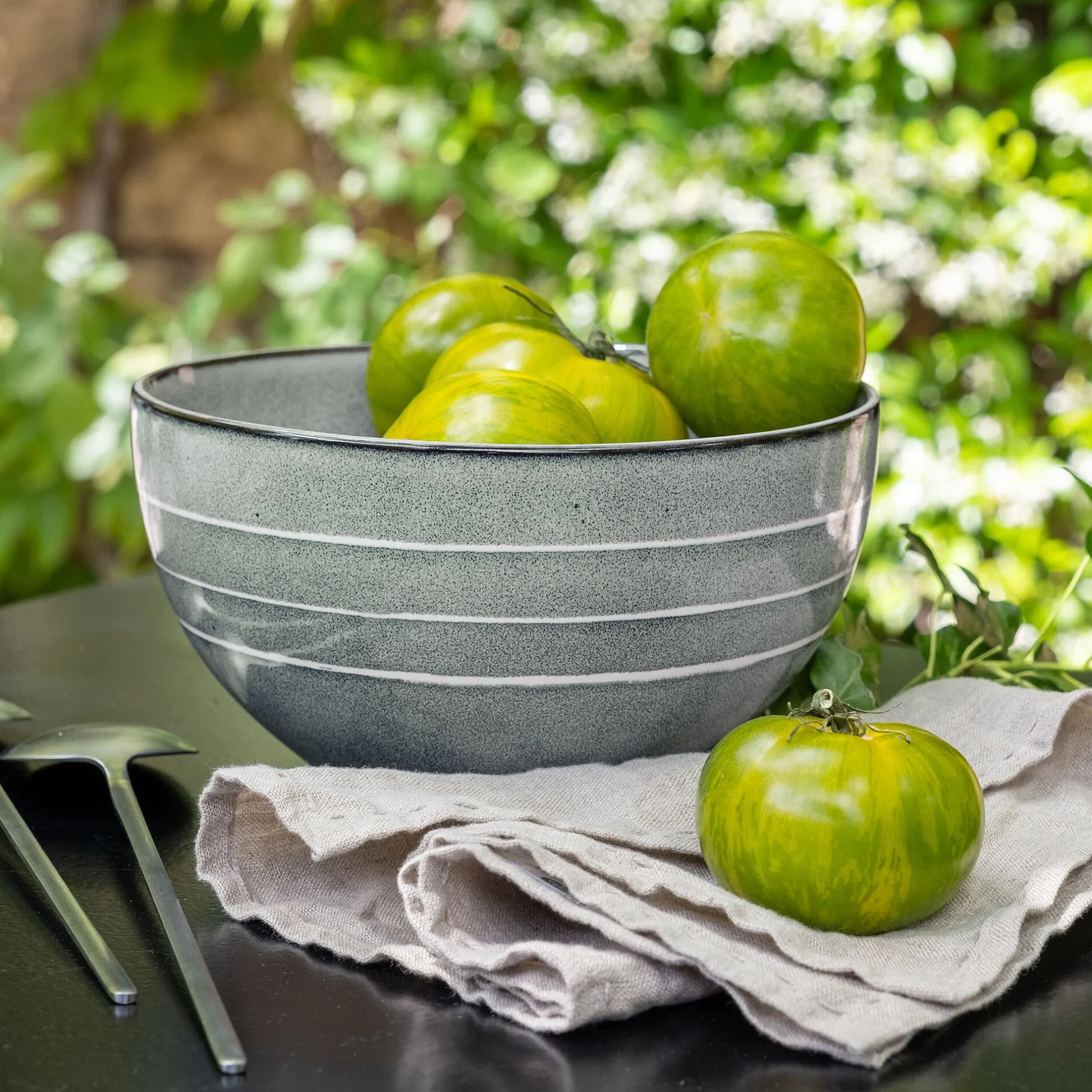 Plat De Service Et Saladier|Assiette De Noël*alinea Saladier en grès D20cm - calaluna Bleu