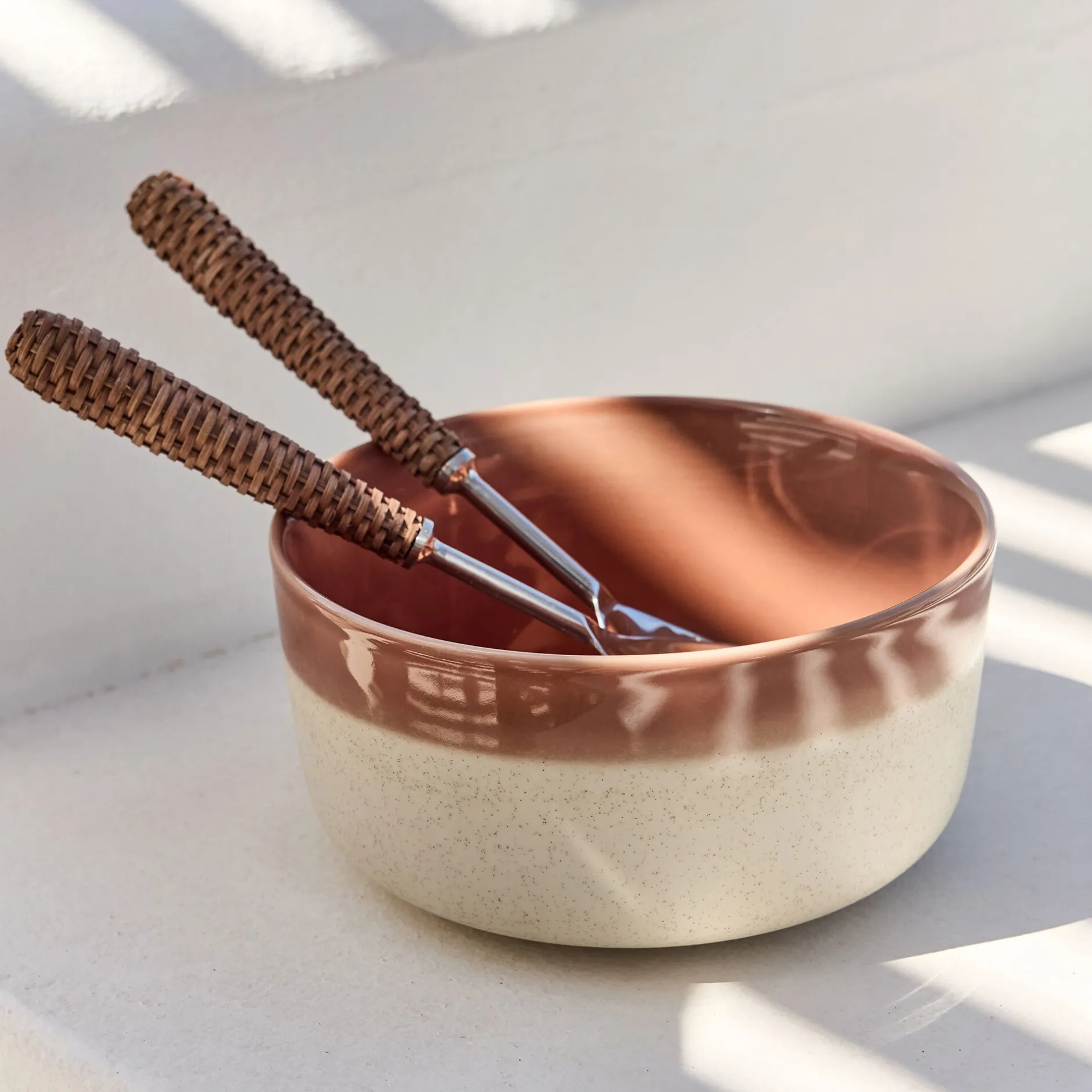 Plat De Service Et Saladier|Assiette De Noël*alinea Saladier en grès D26,5cm - terracotta Marron