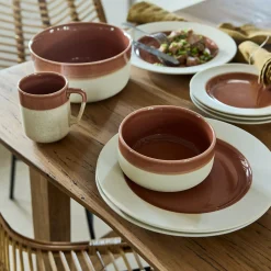 Plat De Service Et Saladier|Assiette De Noël*alinea Saladier en grès D26,5cm - terracotta Marron