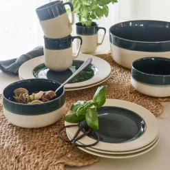 Plat De Service Et Saladier|Assiette De Noël*alinea Saladier en grès D26,5cm - oyat Vert