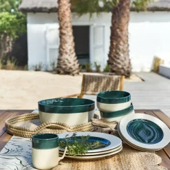 Plat De Service Et Saladier|Assiette De Noël*alinea Saladier en grès D26,5cm - oyat Vert