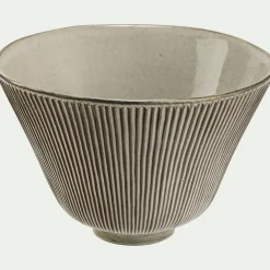 Plat De Service Et Saladier*alinea Saladier en grès réactif D24cm - écorce Marron