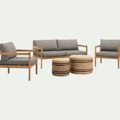 Salon De Jardin Bas*alinea Salon de jardin bas teck recyclé - gris Bois clair