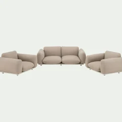 Salon De Jardin Design|Salon De Jardin Bas*alinea Salon de jardin en acier et coussins en tissu - sable (4 places) Beige