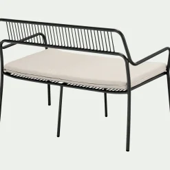 Salon De Jardin Bas*alinea Salon de jardin en acier - noir (4 places)