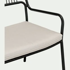 Salon De Jardin Bas*alinea Salon de jardin en acier - noir (4 places)