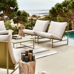 Salon De Jardin Design|Salon De Jardin Aluminium*alinea Salon de jardin en aluminium - cèdre (2 places) Vert