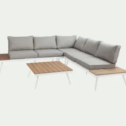 Salon De Jardin Aluminium|Salon De Jardin Bas*alinea Salon de jardin en aluminium et polywood - (4 à 6 places) Gris