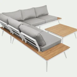 Salon De Jardin Aluminium|Salon De Jardin Bas*alinea Salon de jardin en aluminium et polywood - (4 à 6 places) Gris