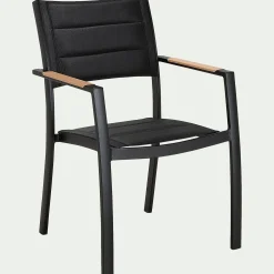 Salon De Jardin Repas*alinea Salon de jardin repas extensible en aluminium - Noir