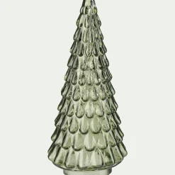 Décoration De La Table De Noël|Petit Sapin De Noël*alinea Sapin décoratif à poser en verre H23cm - Vert