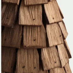 Décoration De La Table De Noël|Petit Sapin De Noël*alinea Sapin décoratif à poser en bois de paulownia H40cm - Naturel