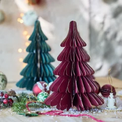 Décoration De La Table De Noël|Petit Sapin De Noël*alinea Sapin décoratif à poser en papier H25cm - Rouge