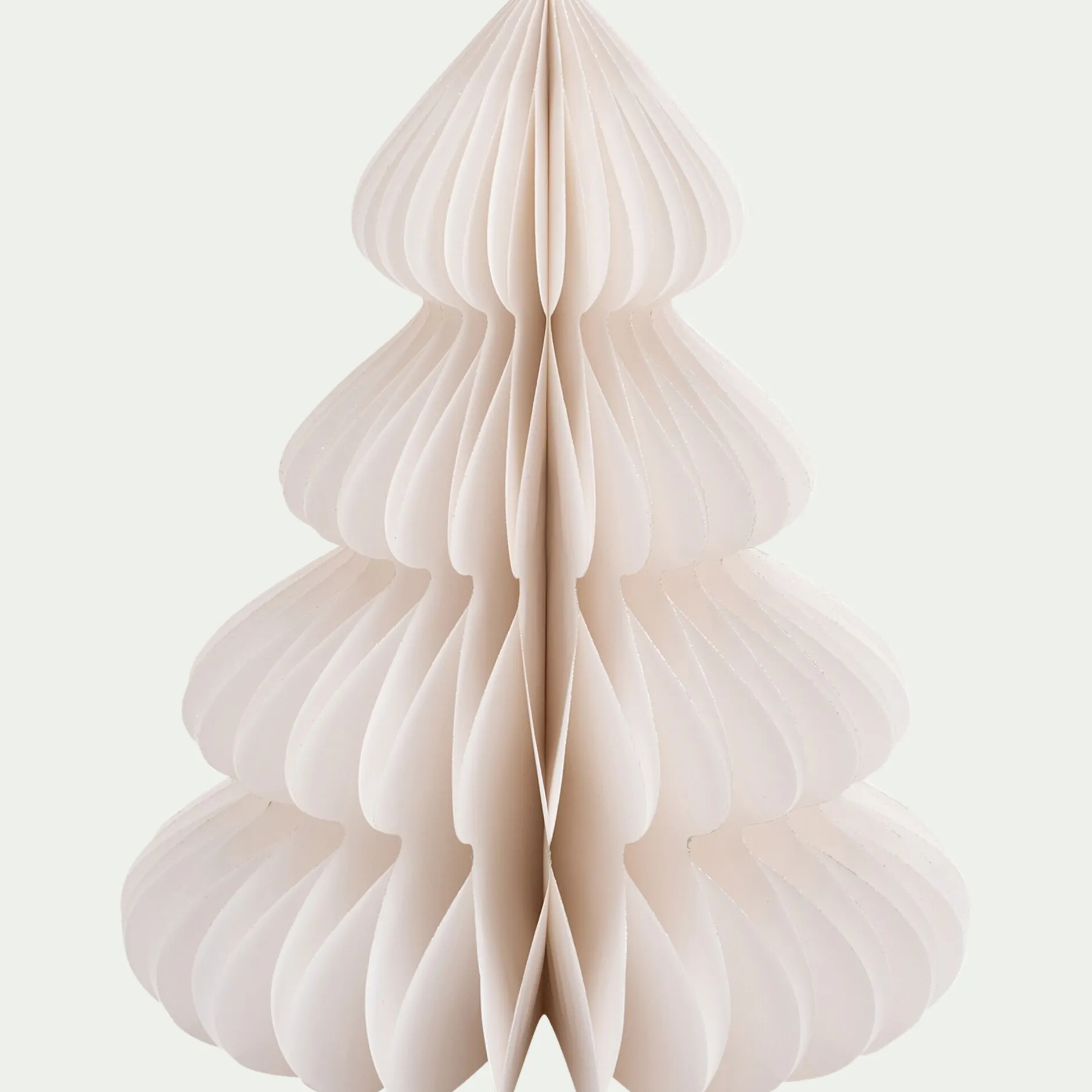 Petit Sapin De Noël|Objet Décoratif De Noël*alinea Sapin décoratif à poser en papier H60cm - Blanc