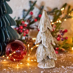Décoration De La Table De Noël|Petit Sapin De Noël*alinea Sapin décoratif à poser en porcelaine H19cm - Beige