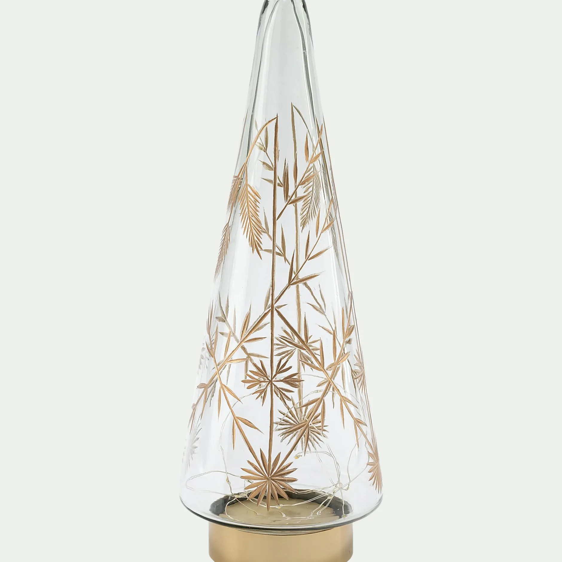 Décoration De La Table De Noël|Petit Sapin De Noël*alinea Sapin décoratif à poser lumineux en verre H35,5cm - Transparent