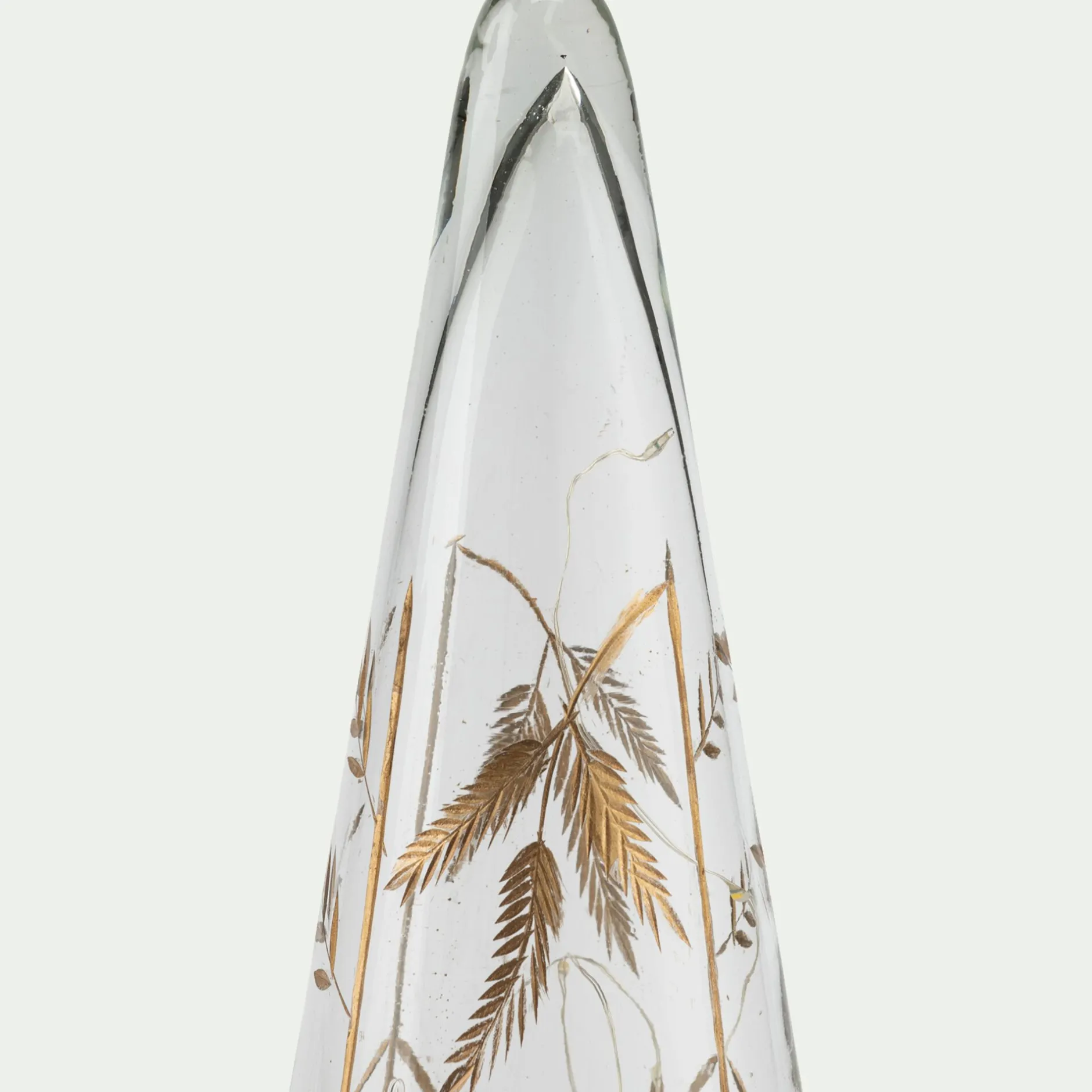 Décoration De La Table De Noël|Petit Sapin De Noël*alinea Sapin décoratif à poser lumineux en verre H35,5cm - Transparent