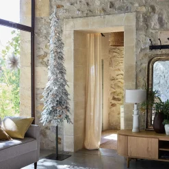 Grand Sapin De Noël*alinea Sapin de Noël artificiel enneigé D60xH240cm - Blanc