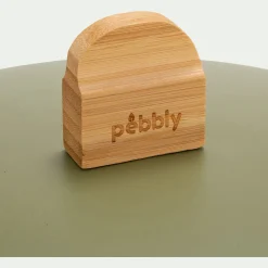 Poubelle*alinea Seau à compost en métal et bambou 7L - Vert