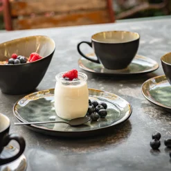 Vaisselle Petit Déjeuner*alinea Service petit déjeuner en grès émail réactif - Gris