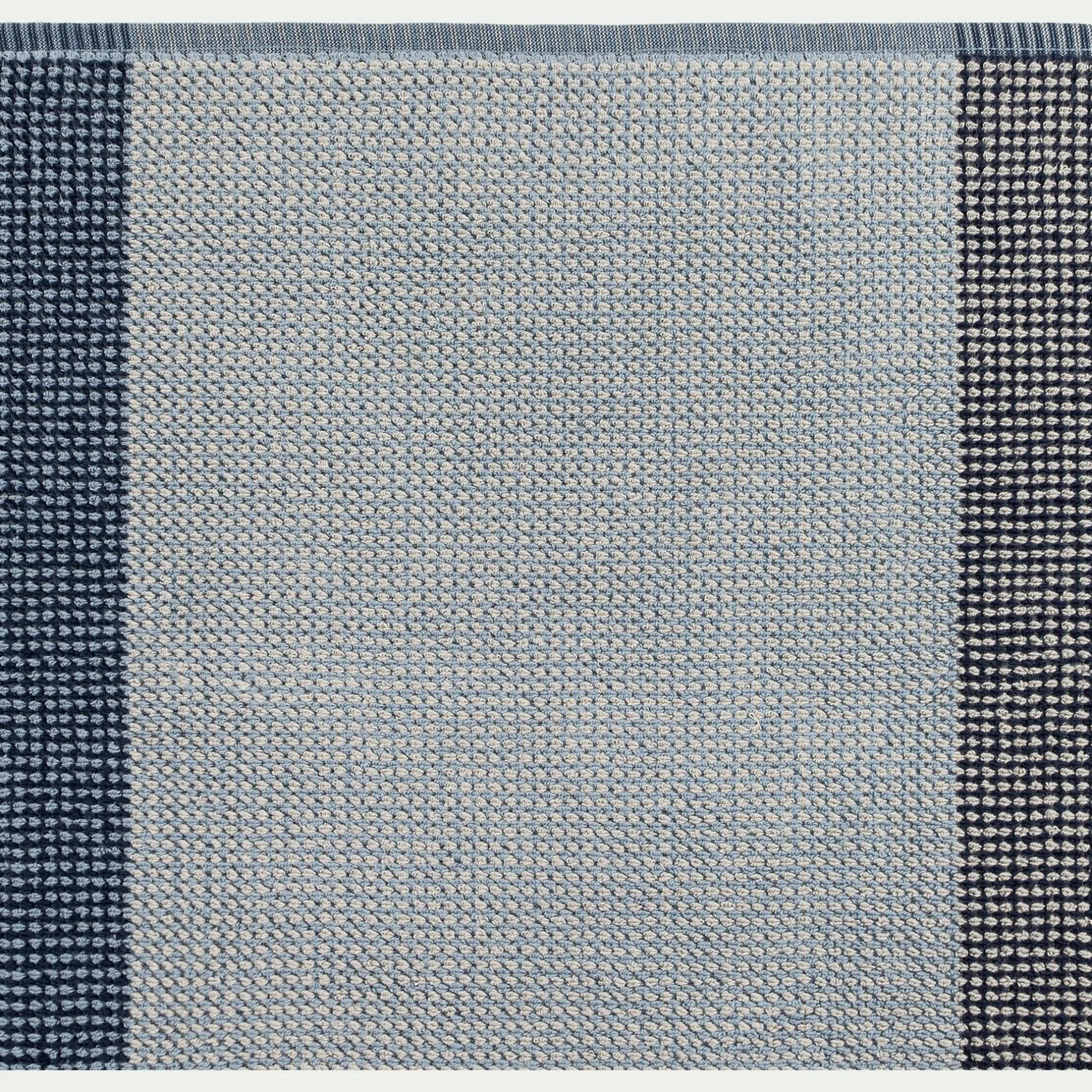 Serviette De Toilette*alinea Serviette de toilette bouclette jacquard en coton 50x100cm - Bleu