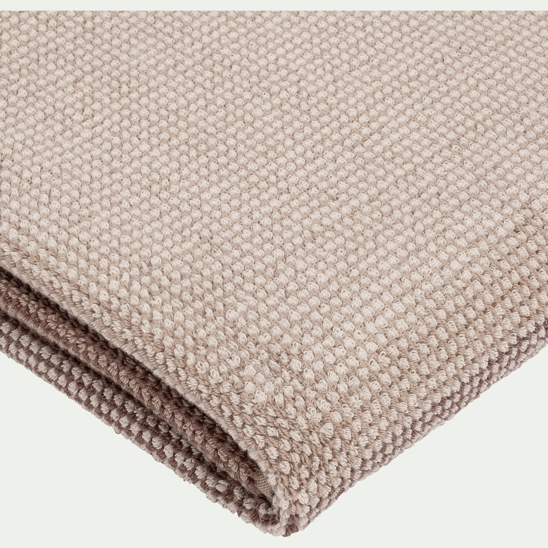 Serviette De Toilette*alinea Serviette de toilette bouclette jacquard en coton - alpilles 50x100cm Beige