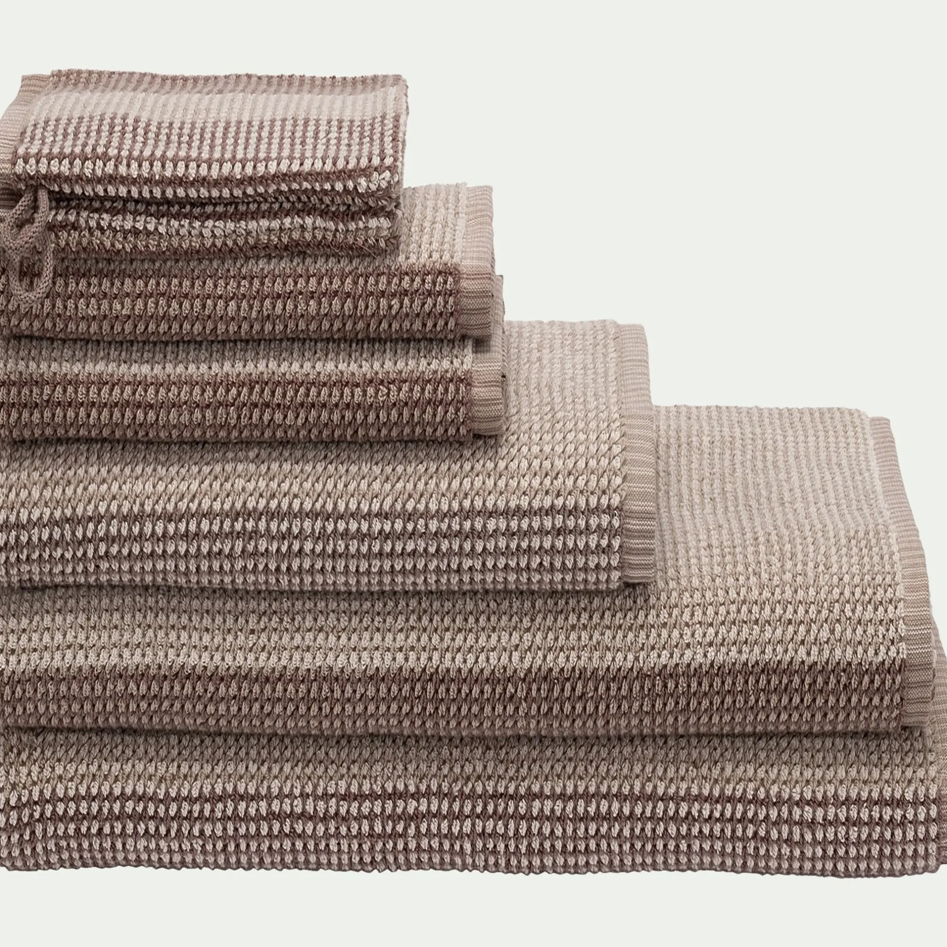 Serviette De Toilette*alinea Serviette de toilette bouclette jacquard en coton - alpilles 50x100cm Beige