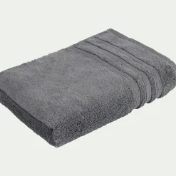 Serviette De Toilette*alinea Serviette de toilette bouclette en coton - anthracite 50x100cm Gris