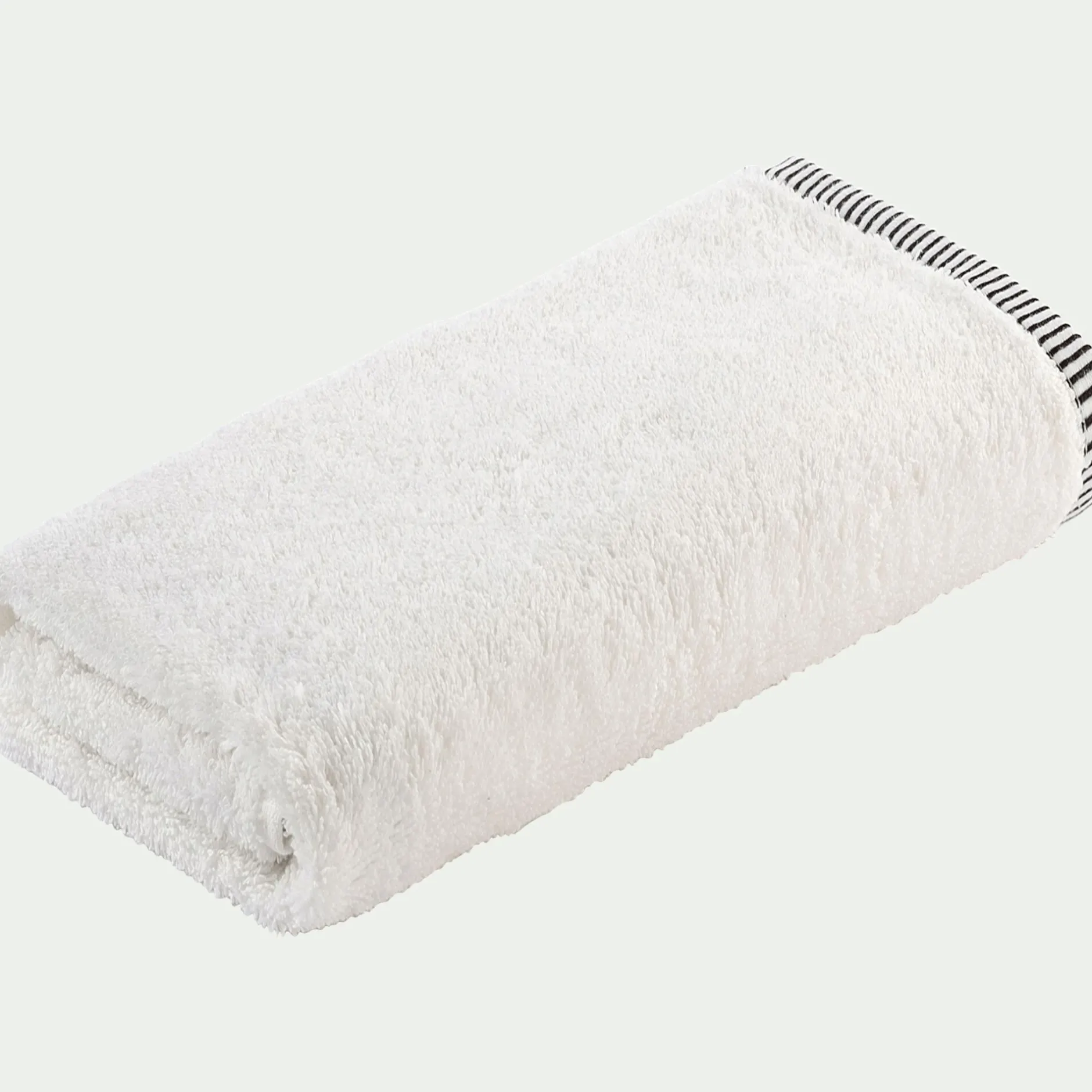 Serviette De Toilette*alinea Serviette de toilette brodé en coton - ventoux 50x100cm Blanc