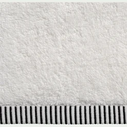 Serviette De Toilette*alinea Serviette de toilette brodé en coton - ventoux 50x100cm Blanc