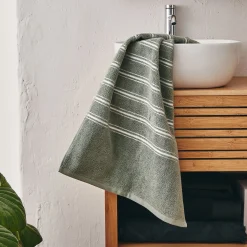 Serviette De Toilette*alinea Serviette de toilette en coton - olivier 50x100cm Vert