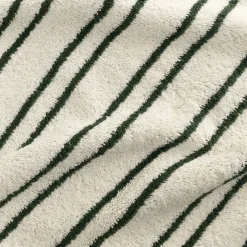 Serviette De Toilette*alinea Serviette de toilette en coton à rayures 50x100cm - Vert